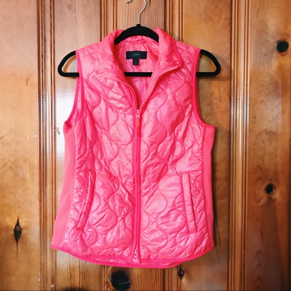 J. Crew Jackets & Blazers - Jcrew Quilted Neon Puffer Vest Size Extra Small